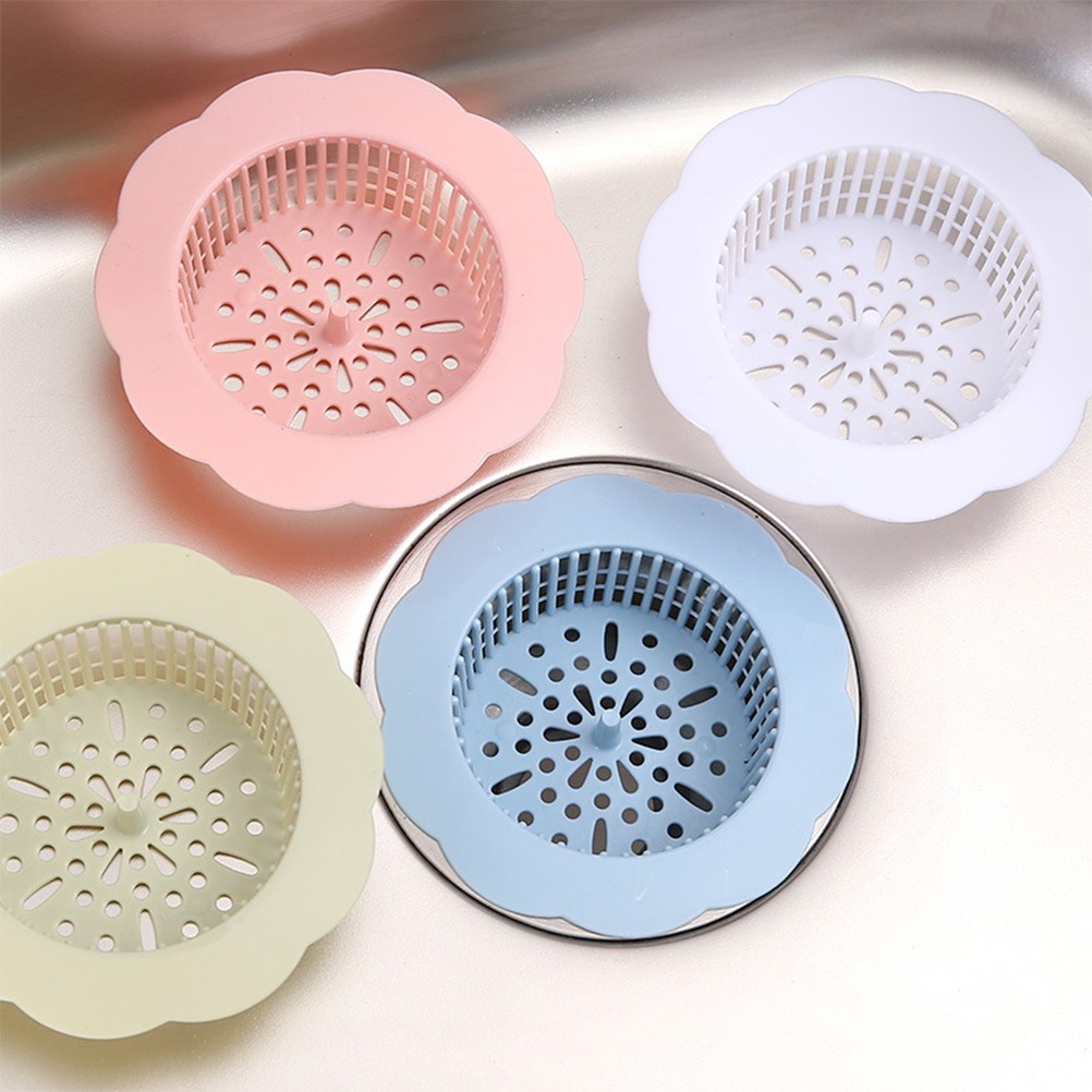 Flower Shape Drain Filter Plastic Sink Lid Sink Hair Strainer For Kitchen Bathro