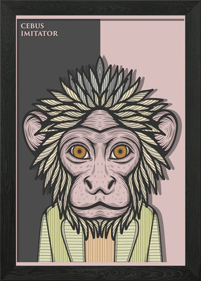 Panamaischer Kapuziner Affe gerahmtes Wandbild Poster Leinwanddruck Bild