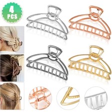 4 Pack Large Hair Claw Clips for Women, Thick Heavy Hair, Strong Hold 3 Inch