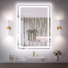 BEAUTYPEAK 30"x36" LED Bathroom Mirror with Lights, Backlit  Front Lit, Anti...