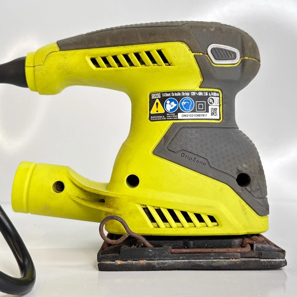 Lijadora de láminas con cable Ryobi S652DG 2 amperios lijadora orbital de 1/4" **PROBADA/FUNCIONANDO** Foto 3 de 4