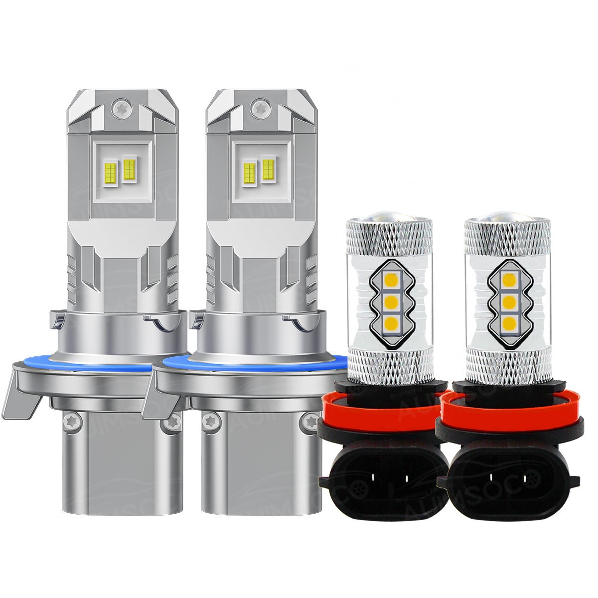 For Ford Mustang GT 2005-2012 10000K LED Headlight Hi/Low+Fog Light Combo Bulbs