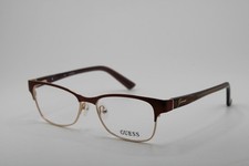 NEW GUESS GU 2467 BRN BROWN GOLD PURPLE GUNMETAL AUTHENTIC EYEGLASSES 51-16
