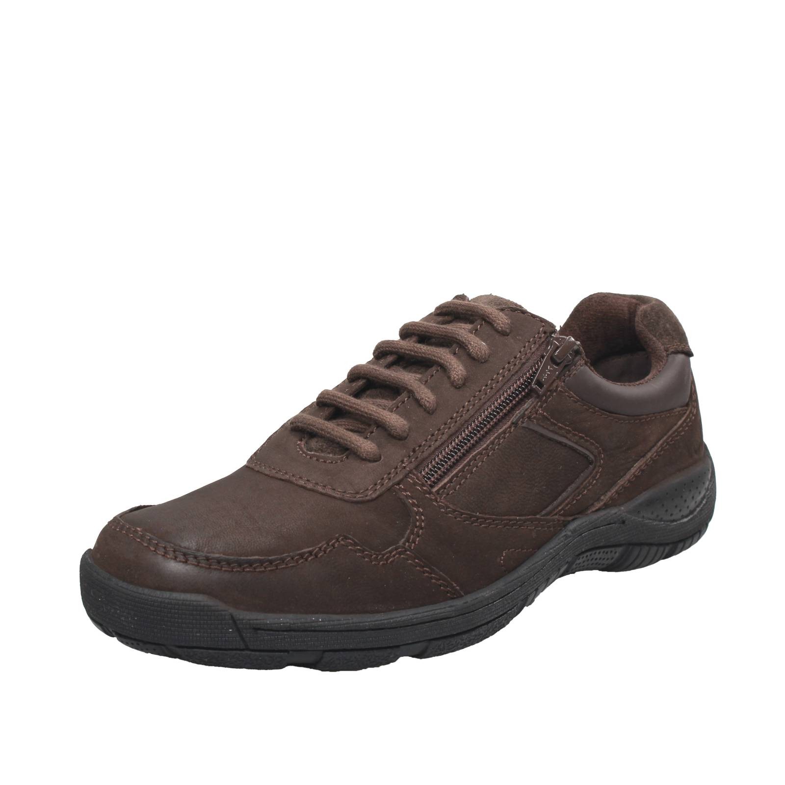 Bolzoni Shoes von Enrico Bolzoni Leder Sneaker mit braunem Reißverschluss - Größe
