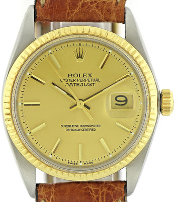 Rolex Oyster Perpetual Datejust 36 Stahl 18k Gold Automatik Herrenuhr Ref. 1601