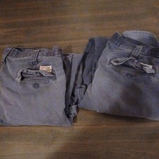 Lot of 2 TYNDALE FR Work Pants Arc Rated Made In USA 35x34 Dark Blue skd