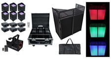 Chauvet DJ Freedom Flex H9 IP X6 6 Lights Case Batteries Remote Facade Fogger