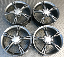 4x GENUINE SEAT LEON ALLOY WHEELS 17" 5x112 ET54 1P0601025B AUDI VW REFURBISHED