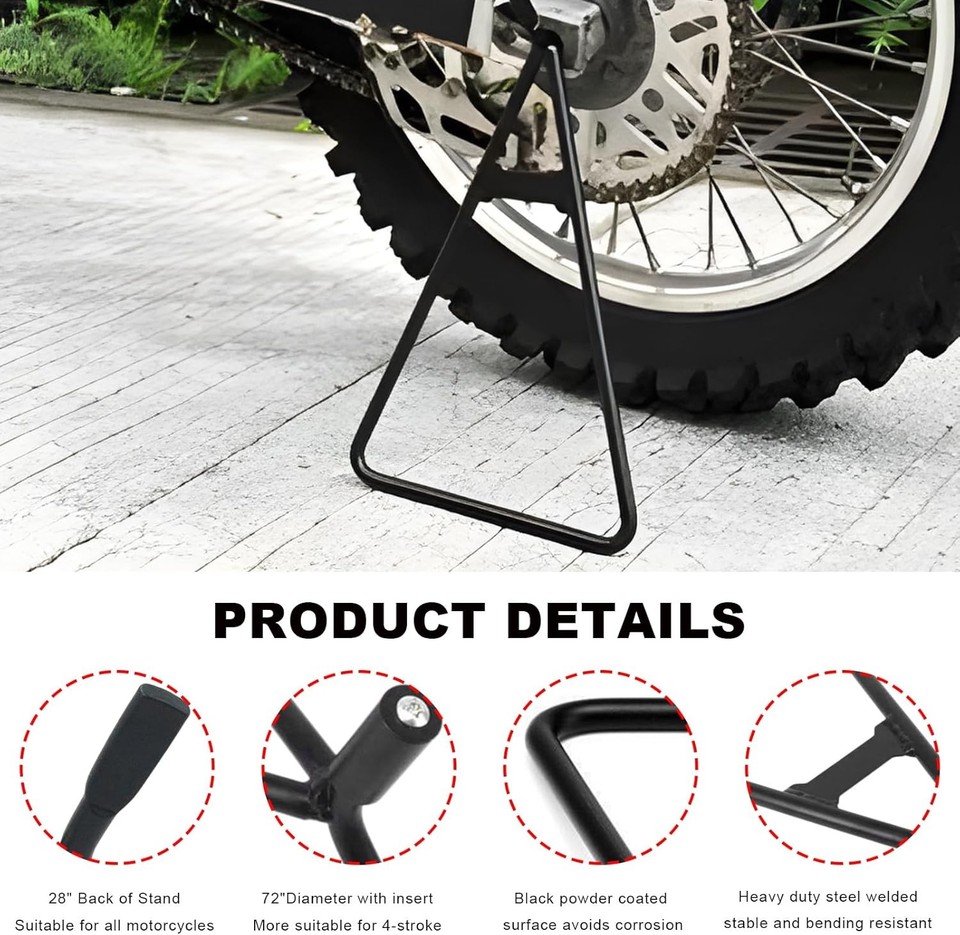 Motorcycle Triangle Stand, Heavy Duty Dirt Bike Triangle Kickstand Rear ...