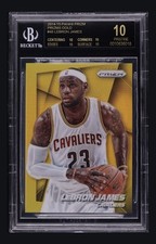 2014-15 PANINI PRIZM #48 LEBRON JAMES GOLD 3/10 BGS 10 BLACK LABEL POP 1 1/1