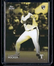 2025 Topps Black and White Kumar Rocker Yellow /75 RC Texas Rangers