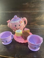 Fisher Price Laugh Learn Tea Set Pot Dessert Cup Musical Say Please Count