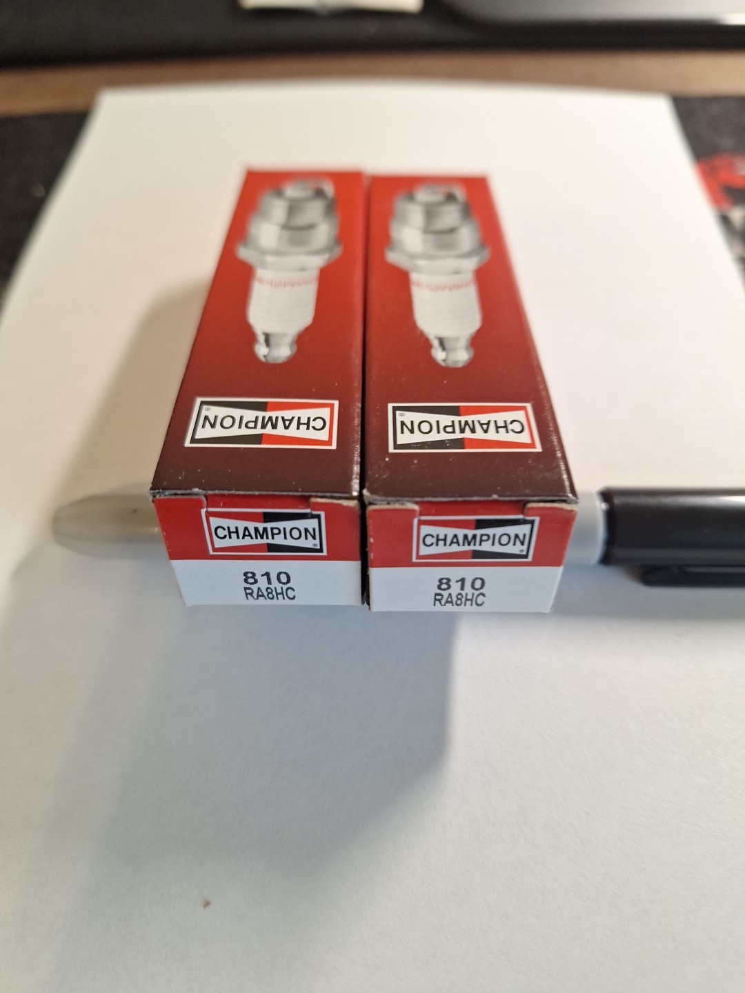 Pack Of 2 Genuine Champion Copper Plus Spark Plugs. RA8HC 810