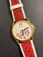 R54 Vintage Quartex Unisex Unique Quartz Watch Hong Kong Untested As Is***