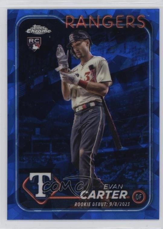 2024 Topps Chrome Update Sapphire Edition Debut Evan Carter Rookie RC 11qd