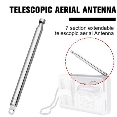 1Stk Teleskopantenne Universal AM FM DAB Radio TV Antenne 145 740 mm 7-teilig
