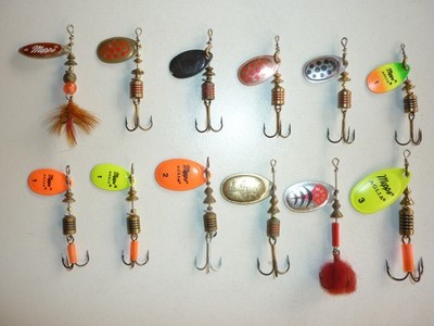Mepps Spinner Set für Forelle und Barsch - 12 Stück - Mepps Aglia Größen 0 bis 3