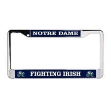 Notre Dame Fighting Irish Ncaa 3d 2-hole Chrome Metal License Plate Frame Notre Dame Fighting Irish Ncaa 3d 2-hole Chrome Metal License Plate Frame