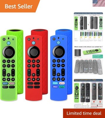Silicone Remote Sleeves Compatible with Fire TV Stick 4K Max - 3 Pack