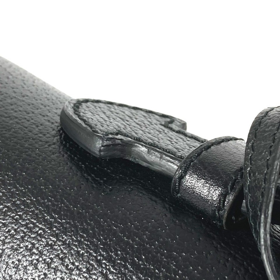 GUCCI 295256 logo Business bag, briefcase Hand Bag Leather Black | eBay