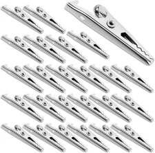 25 Pcs Metal Alligator Clip Spring Clamps, 35mm Small Metal Alligator Clips Alli