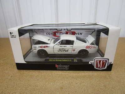 1965 Ford Mustang fastback M2 MACHINES 1/24 Holman Moody white box diecast car Z