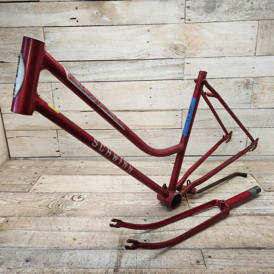 Cuadro horquilla Schwinn Collegiate Sport 1980 rojo paso a paso 17" ruedas 26" Foto 2 de 4