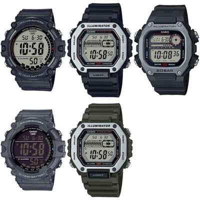 Casio Collection Herrenuhren AE-1500WH, MWD-110H, DW-291H Schwarz, Grau, Khaki