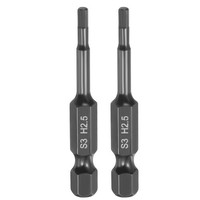 "2 StüCk Flache Sechskant-Bits H2.5 Magnetspitze 1/4\" FüR S3 Stahl"