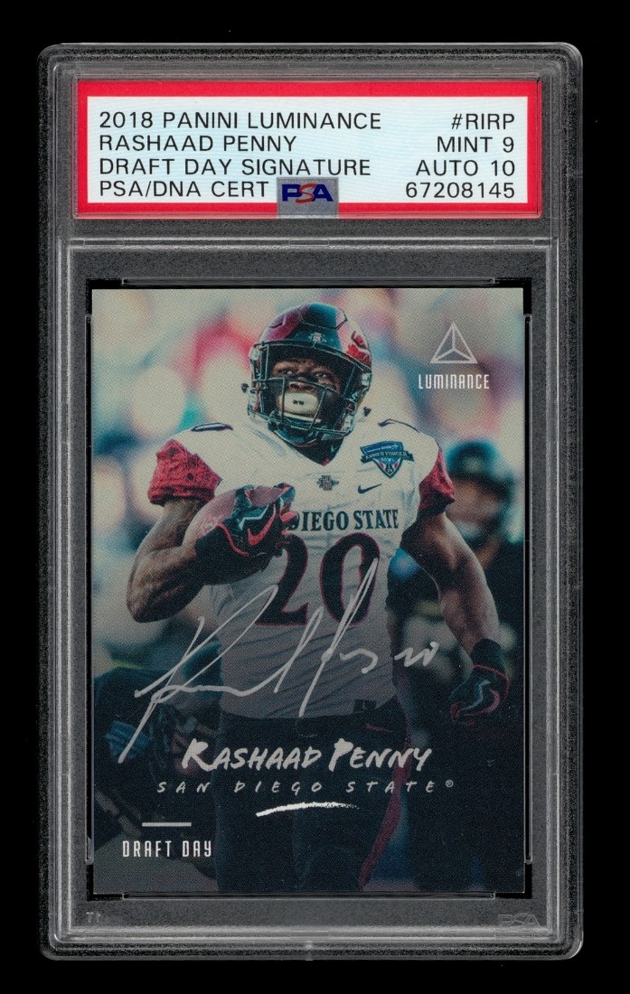 Rashaad Penny Panini Luminance Draft Day Signature #RIRP Base