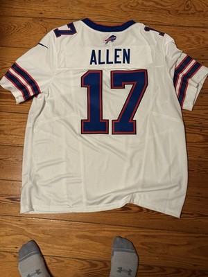 NFL Nike Buffalo Bills #17 Josh Allen Away Vapor FUSE Trikot Weiß Herren XL...