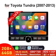 10.6" Car Stereo Android 14 GPS Carplay Radio 2+64GB for Toyota Tundra 2007-2013