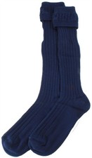 Locharron of Scotland Mens Harris Kilt Hose - Navy