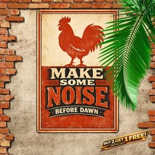 Humorous Chicken Coop Rural Style Metal Sign 8x12 Farmhouse Wall Art