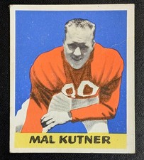 1948 Leaf #14 MAL KUTNER Rookie RC -- NCAA HOF, Chicago Cardinals -- Filler