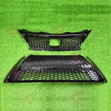 For 2014-2017 Lexus Ct200h Front Grille Wtrim Molding Gloss Black Set New 4pcs