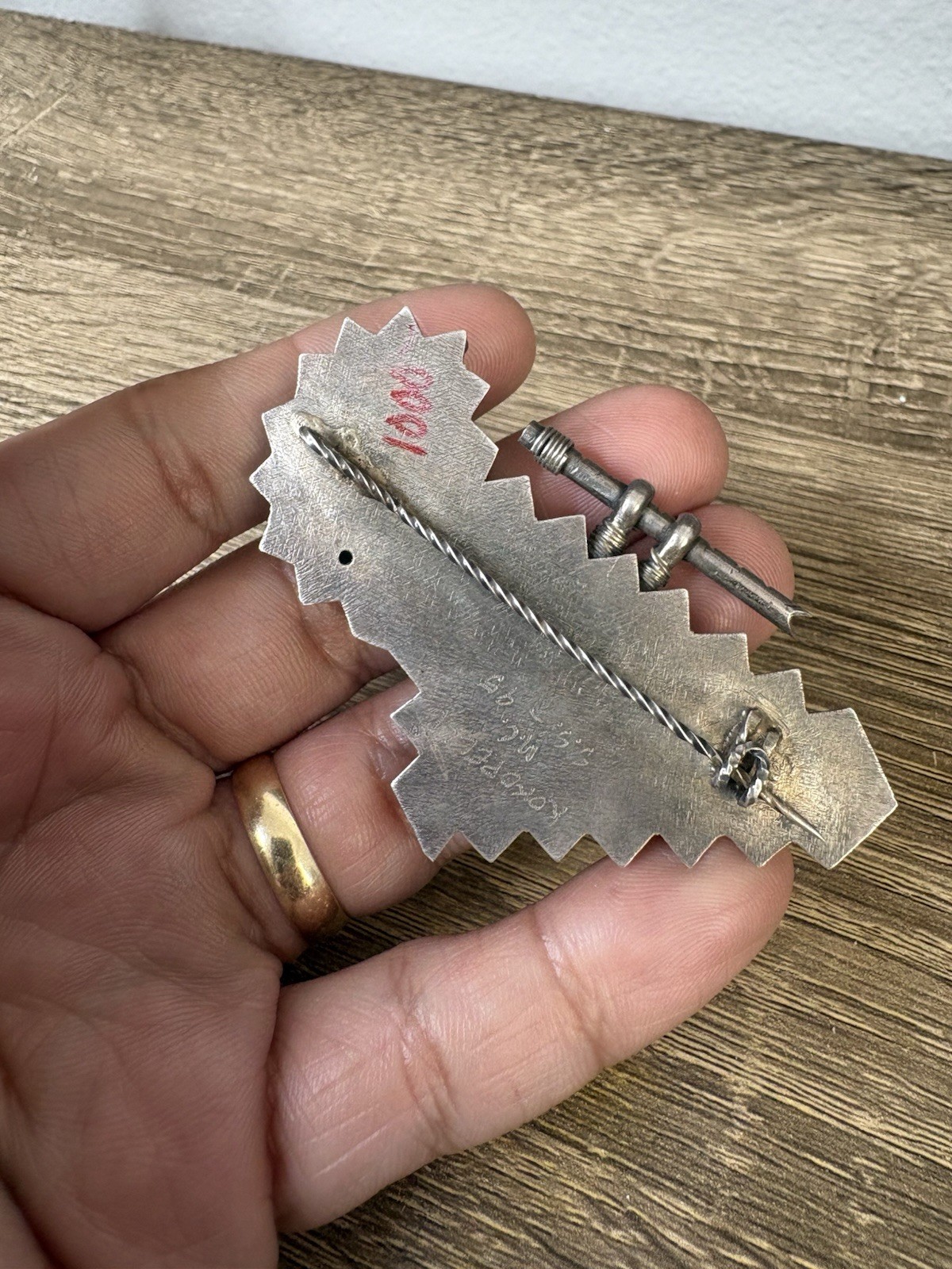 Native American Signed Geometric Multistone Sterl… - image 18