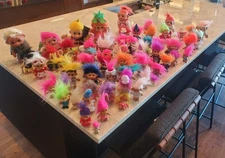 Russ Berrie & Co. - Trolls - Vintage Collection of 67 Figurines - Good Condition