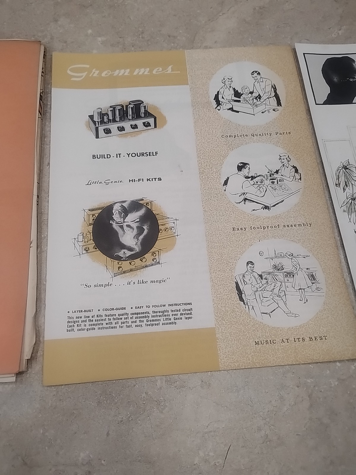 Grommes LJ6K Little Genie Kit Color Guide Instructions + 2 Brochures 