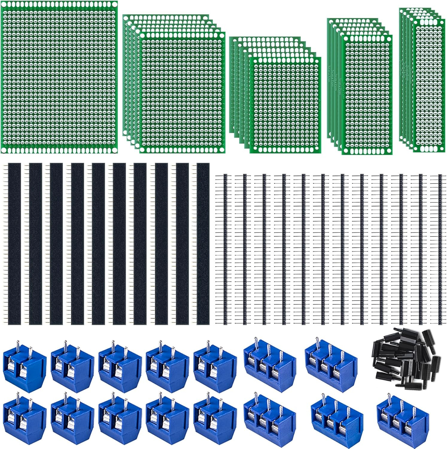 78 Pezzi Basetta Millefori PCB, Include 21 Pezzi Due Facce PCB Circuito Board Co - 1