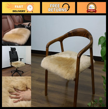 Non-slip Real Sheepskin Seat Cushion - Soft Wool For Home Office Cars 18x18 Non-slip Real Sheepskin Seat Cushion - Soft Wool For Home Office Cars 18x18