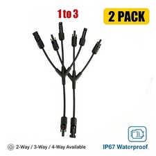 2 Pack MC4 Solar PV Branch Y Connector Splitt...