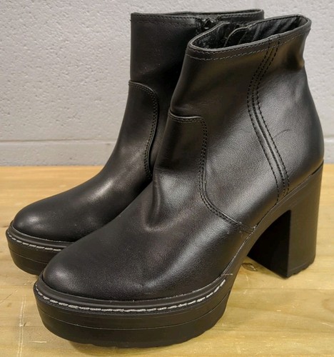 NEW Sun + Stone Kinsley Platform Women's 7M Booties Black O12 - Picture 1 of 8