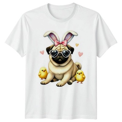 This Cool Mops Is Ready Damen T-Shirt Ostern Urlaub Mops Hund Ostergeschenk für Sie