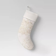 Target Wondershop Holiday Christmas Snowflake Stocking New NWT
