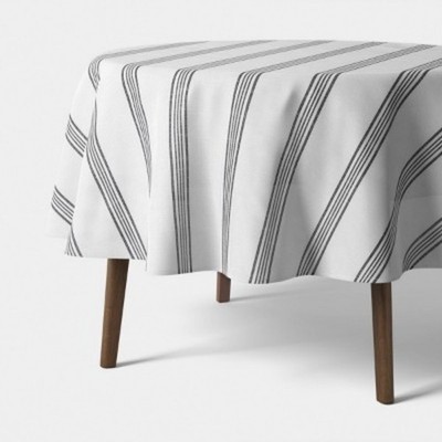 70''x70'' Tablecloth Navy Striped