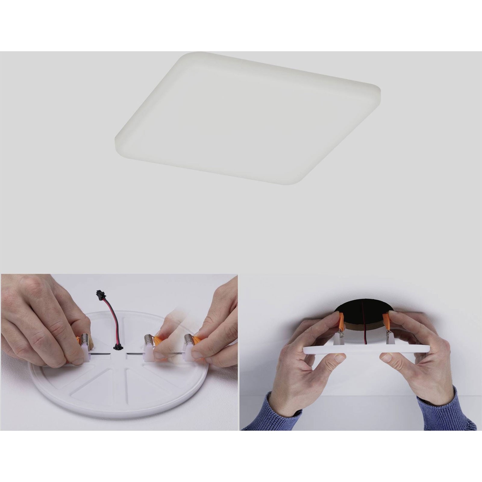 Paulmann Veluna Panel LED Recessed Light 8.5W Satin Neutral White