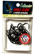 25 Eagle Claw L197bku Saltwater Hook Circle Bait Hook Size 40 Black Pearl