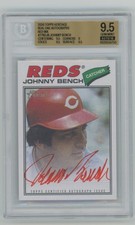 BGS 9.5 2026 Topps Heritage JOHNNY BENCH #77RO-JB REAL ONE RED INK AUTO /77