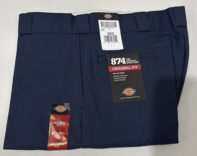 Dickies 874 Original Fit Navy Blue Work Pants Size 38 X 32 for